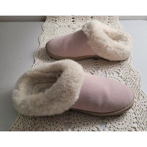 My Slippers Women's Size 6 Pink Faux Fur Lined Clog Slippers